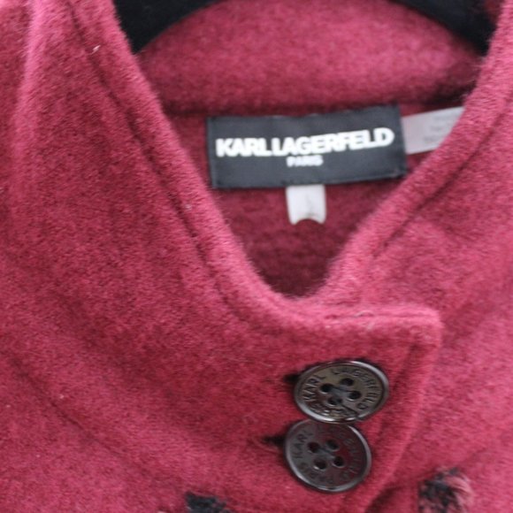 KARL LAGERFELD PARIS Wool Jacket Button Up - Picture 3 of 7
